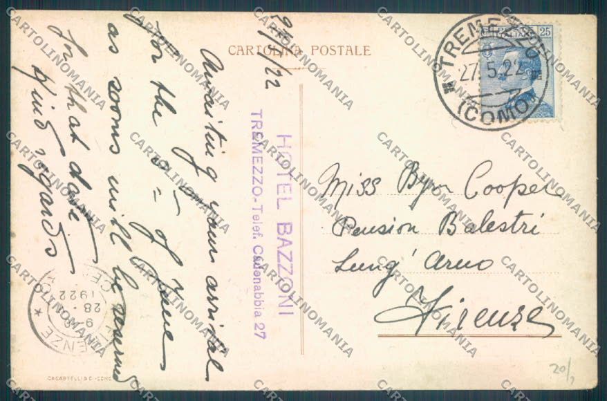 Como Tremezzo cartolina LQ2389 – retro