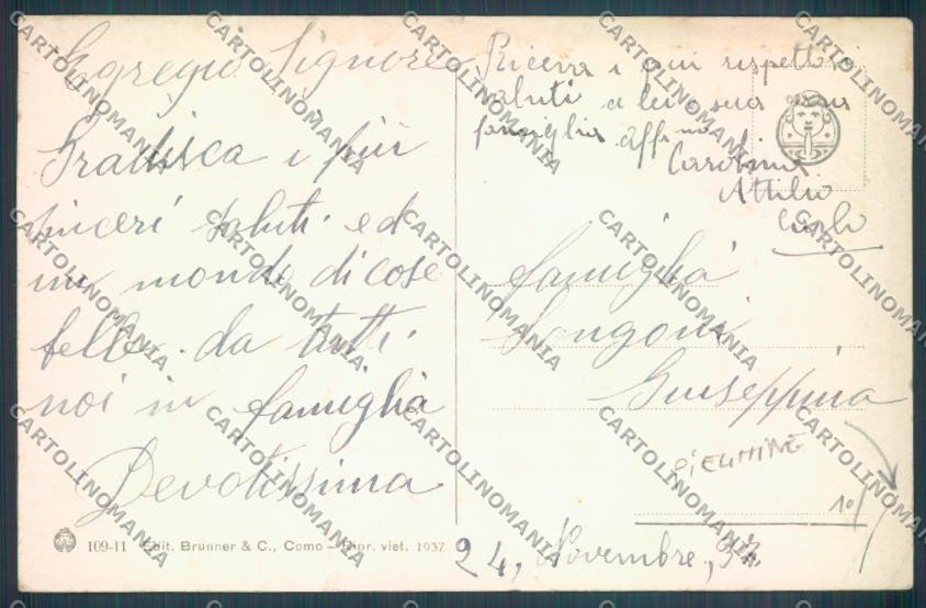 Como Lenno PIEGHINE cartolina LQ2408 – retro