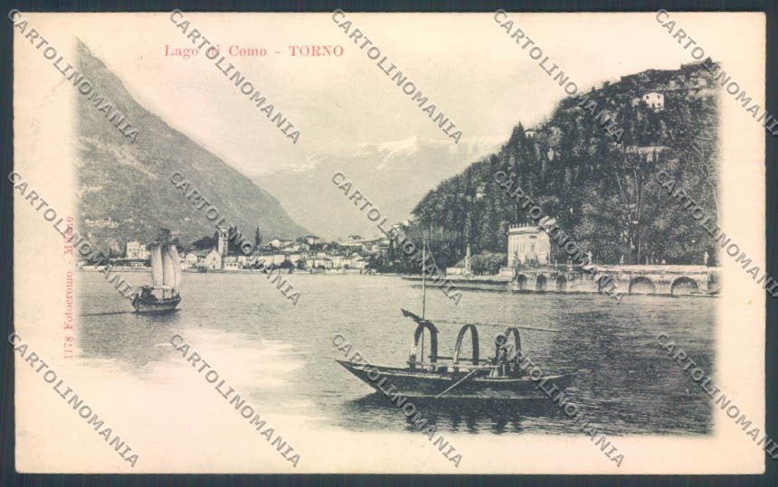 Como Torno Barca cartolina LQ2514 – fronte
