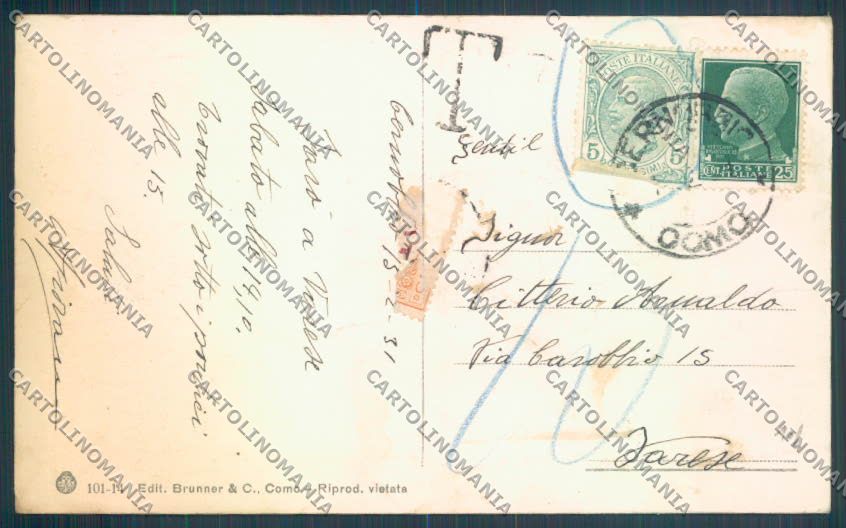 Como Cernobbio cartolina LQ2542 – retro