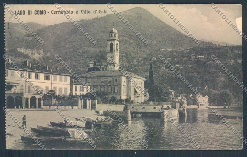 Como Cernobbio Barca SCOLLATA cartolina LQ2546 – fronte