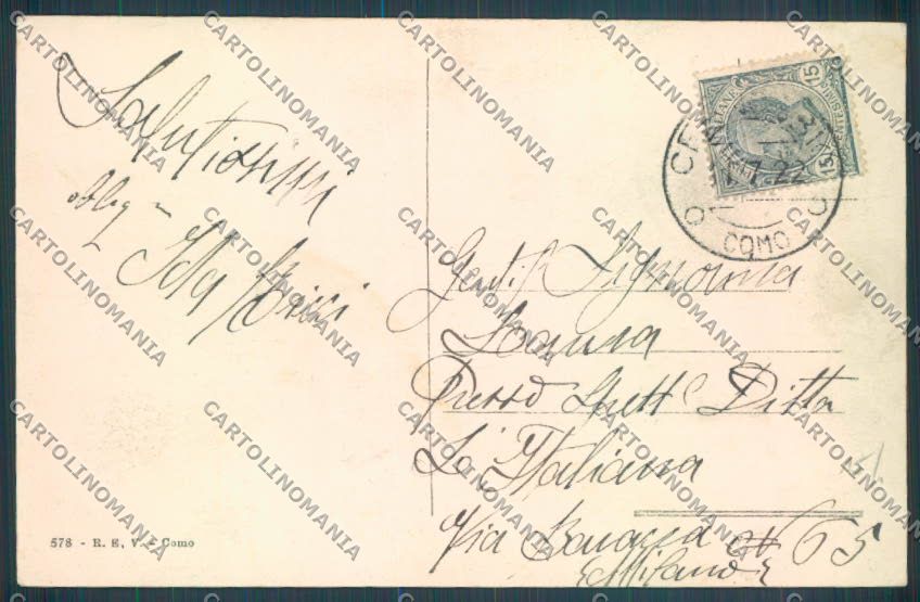 Como Cernobbio cartolina LQ2560 – retro