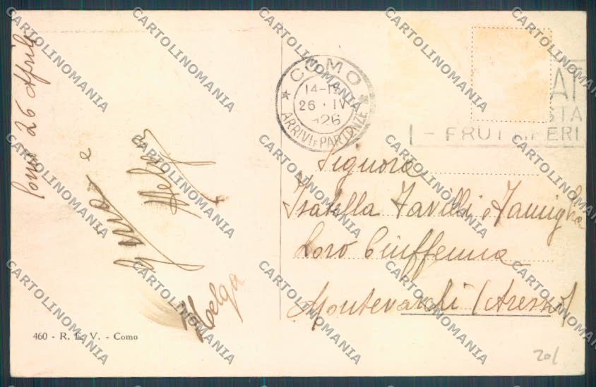 Como Cernobbio Barca cartolina LQ2579 – retro