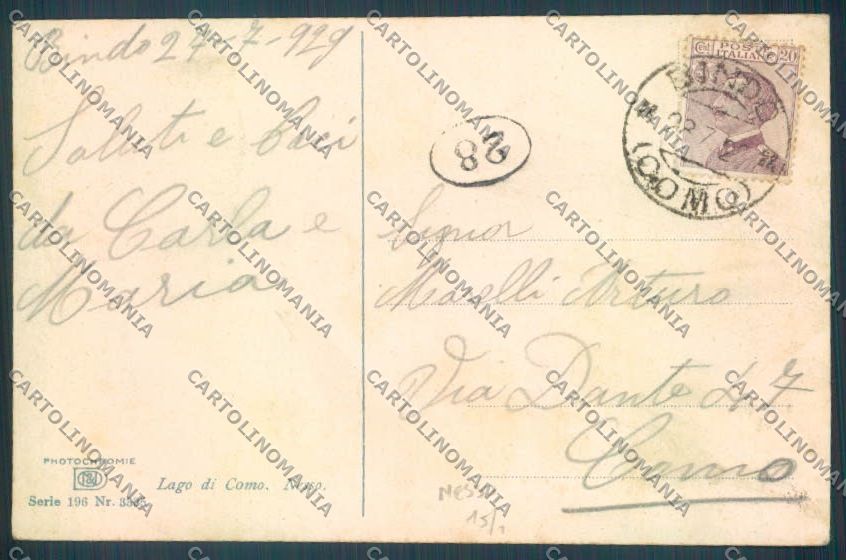Como Nesso cartolina LQ2672 – retro