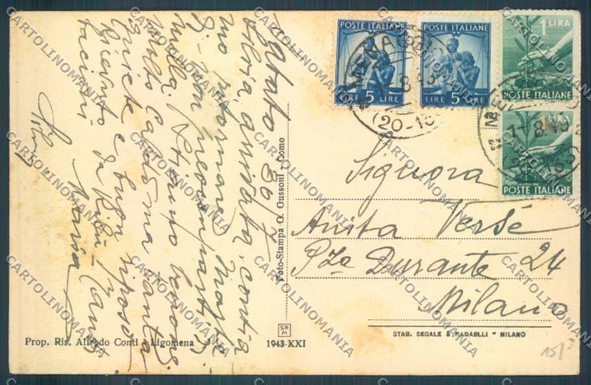 Como Plesio Ligomena cartolina LQ2712 – retro
