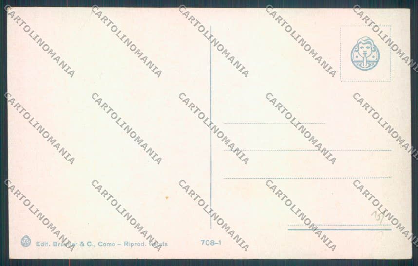 Como Monte Bisbino Portatrice Mulattiere cartolina LQ2747 – retro
