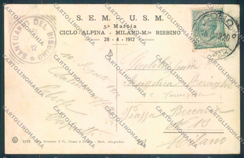 Como Monte Bisbino cartolina LQ2750 – retro