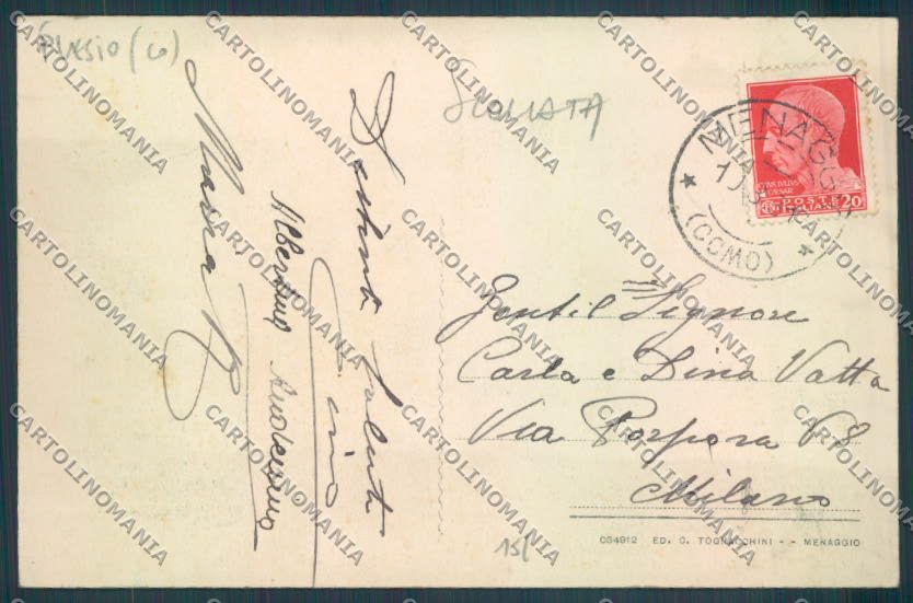 Como Plesio Barna SCOLLATA cartolina LQ2771 – retro