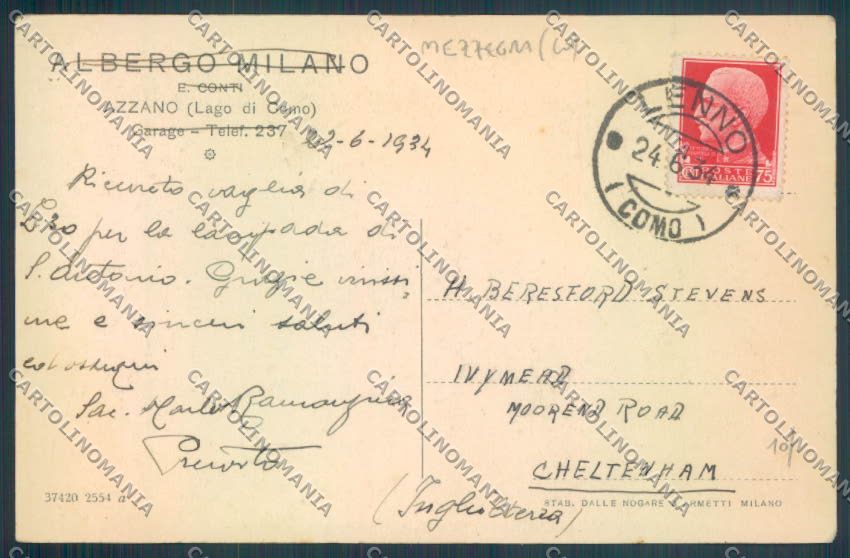 Como Tremezzina Azzano cartolina LQ2780 – retro