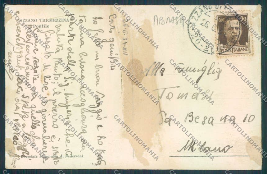Como Tremezzina Azzano ABRASA Foto cartolina LQ2783 – retro