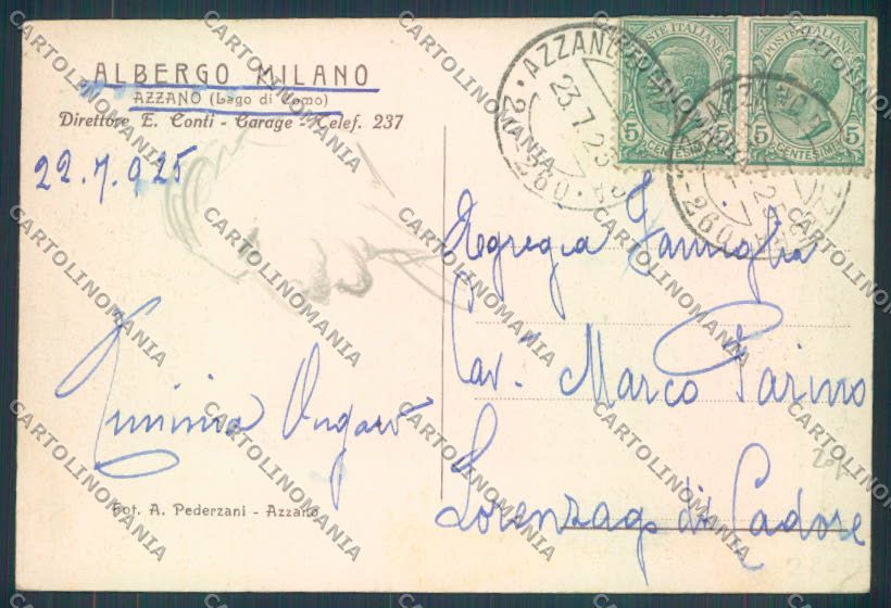 Como Tremezzina Azzano cartolina LQ2792 – retro