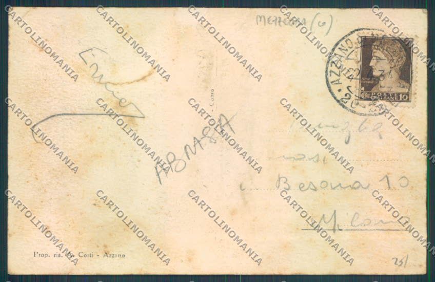 Como Tremezzina Azzano ABRASA cartolina LQ2796 – retro