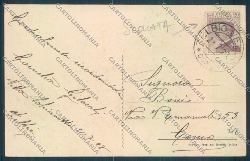 Como Zelbio SCOLLATA cartolina LQ2827 – retro