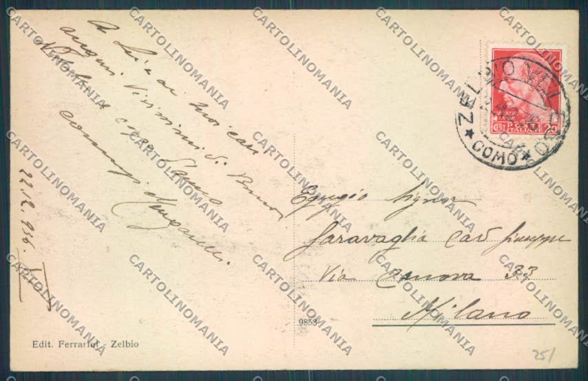 Como Zelbio cartolina LQ2830 – retro