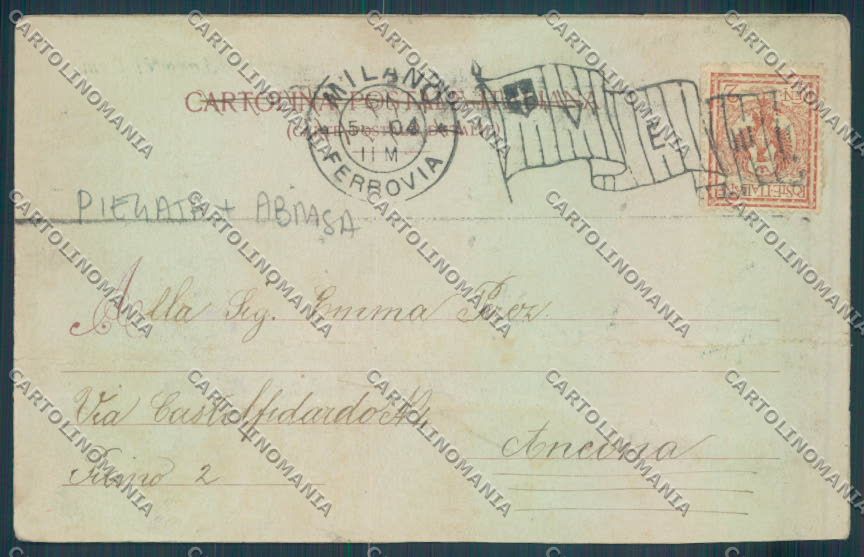 Como Argegno PIEGATA ABRASA cartolina LQ2870 – retro