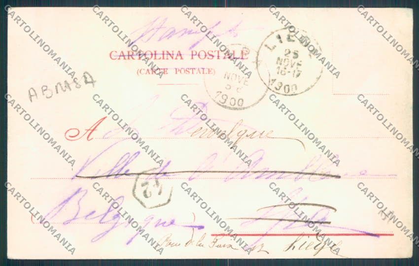 Como Costume Comasco ABRASA cartolina LQ2896 – retro