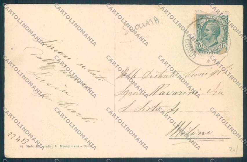 Como Cazzanore SCOLLATA cartolina LQ2917 – retro
