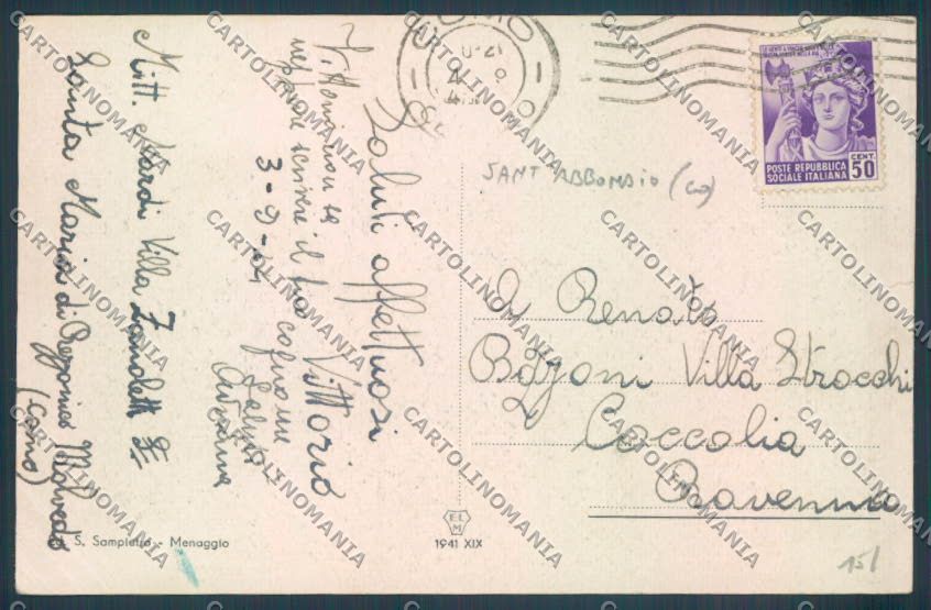 Como Acquaseria cartolina LQ2939 – retro