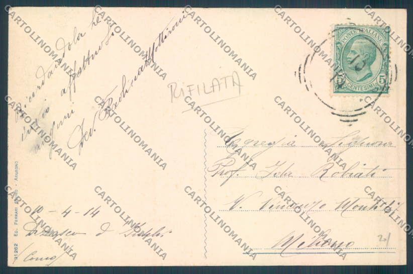 Como Dizzasco RIFILATA cartolina LQ2957 – retro