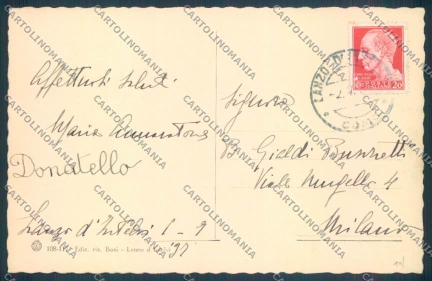 Como Lanzo d'Intelvi cartolina LQ3044 – retro