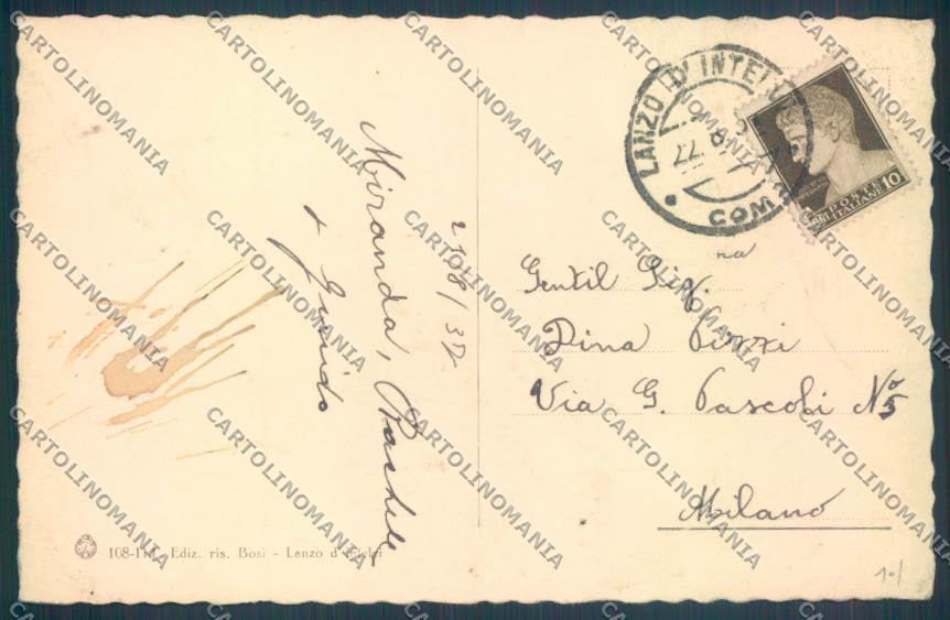 Como Lanzo d'Intelvi cartolina LQ3080 – retro