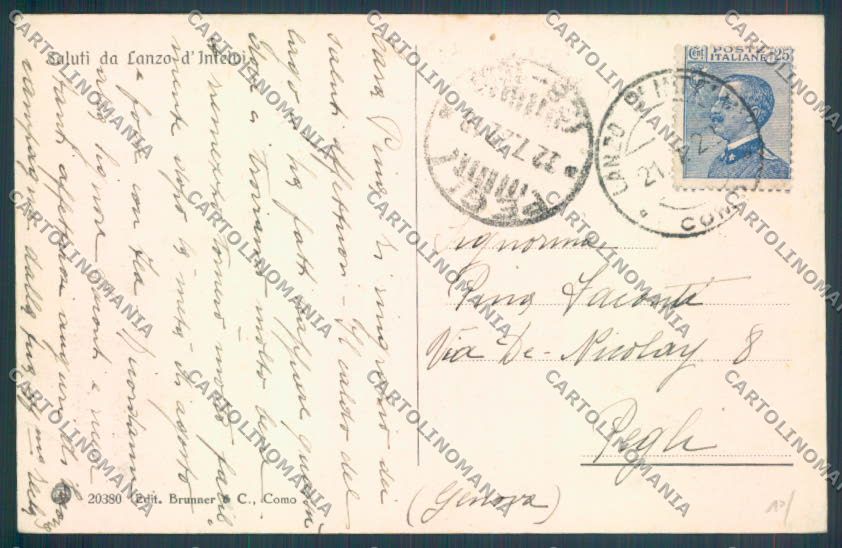 Como Lanzo d'Intelvi cartolina LQ3083 – retro