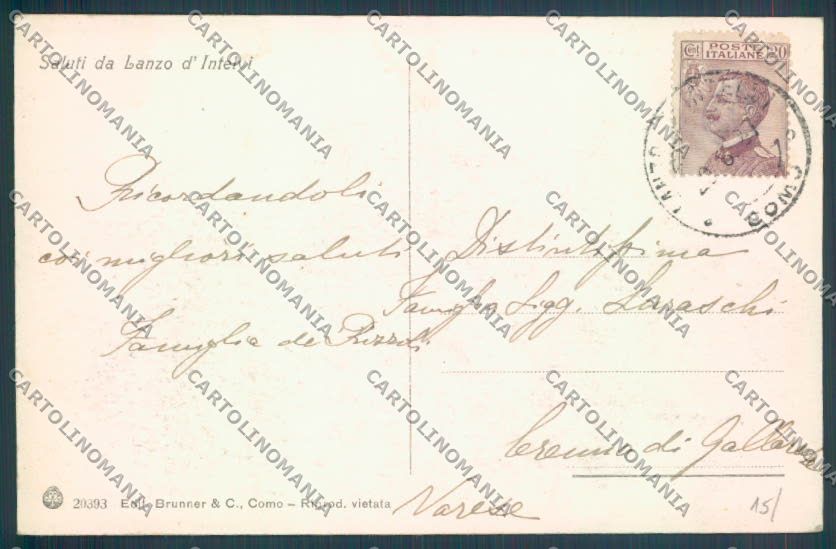 Como Lanzo d'Intelvi cartolina LQ3095 – retro