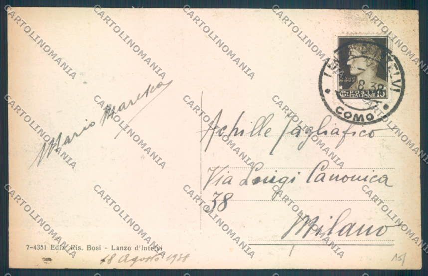 Como Lanzo d'Intelvi cartolina LQ3111 – retro