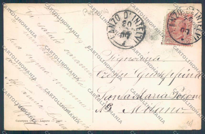 Como Lanzo d'Intelvi PIEGHINA cartolina LQ3116 – retro