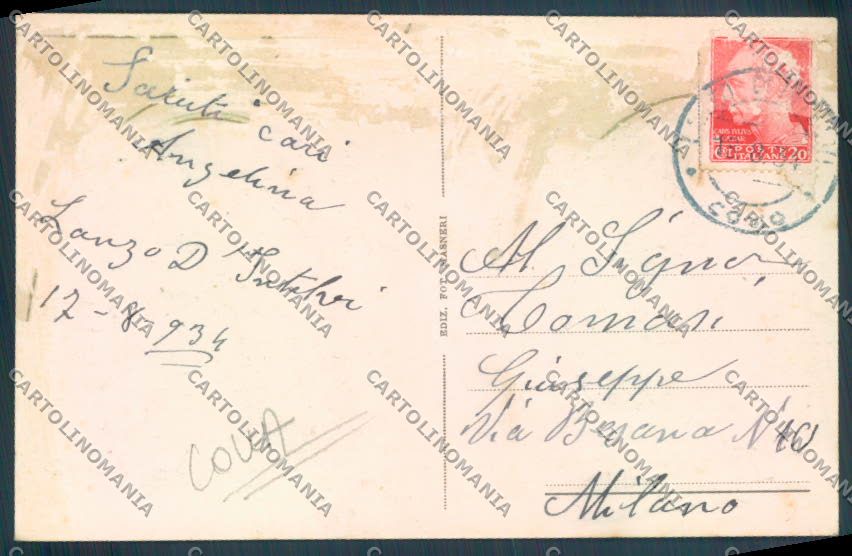 Como Lanzo d'Intelvi COLLA cartolina LQ3130 – retro