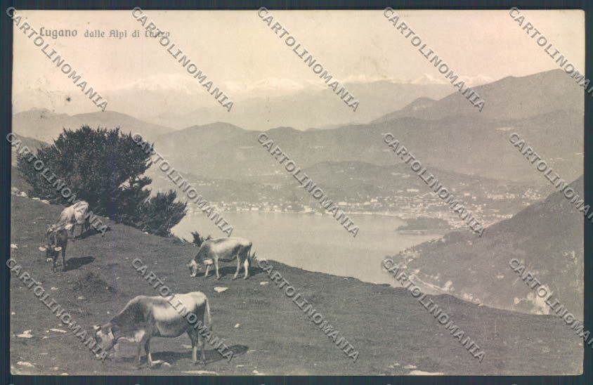 Como Lanzo d'Intelvi Lugano PIEGA cartolina LQ3133 – fronte