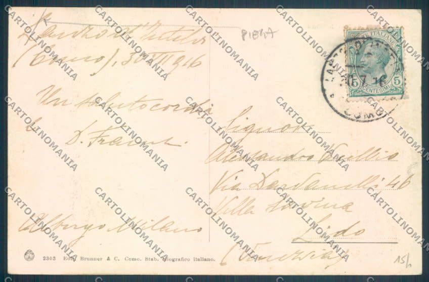 Como Lanzo d'Intelvi Lugano PIEGA cartolina LQ3133 – retro