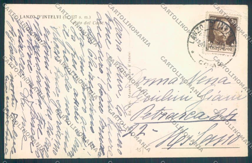 Como Lanzo d'Intelvi cartolina LQ3139 – retro