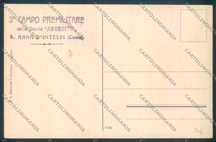 Como Lanzo d'Intelvi Campo Premilitare cartolina LQ3152 – retro