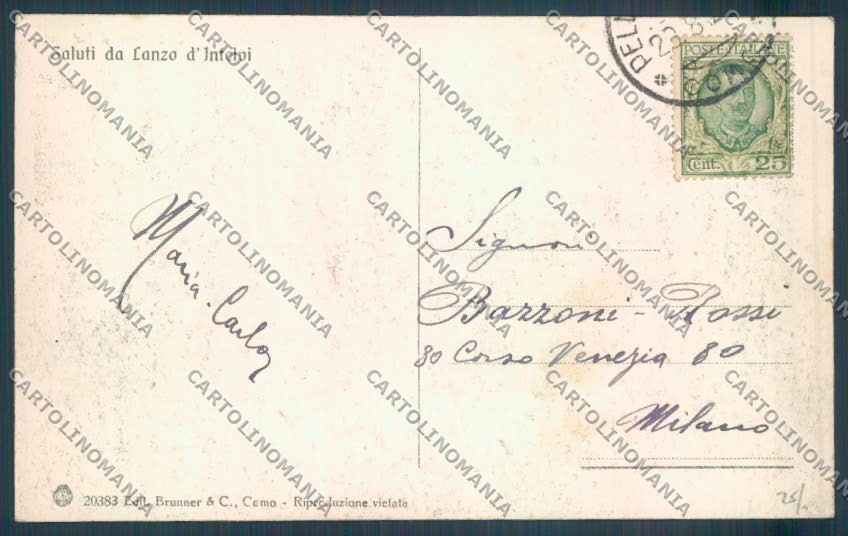 Como Lanzo d'Intelvi cartolina LQ3194 – retro