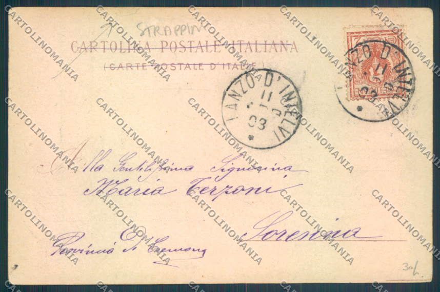 Como Lanzo d'Intelvi STRAPPINI cartolina LQ3208 – retro