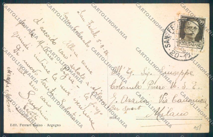 Como San Fedele d'Intelvi cartolina LQ3245 – retro