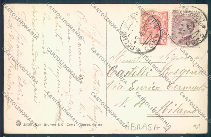 Como Pellio Intelvi ABRASA cartolina LQ3306 – retro