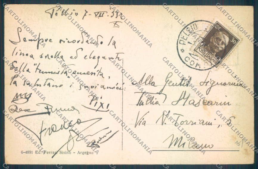 Como Pellio Intelvi cartolina LQ3312 – retro