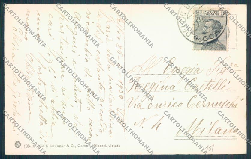 Como Pellio Intelvi cartolina LQ3313 – retro