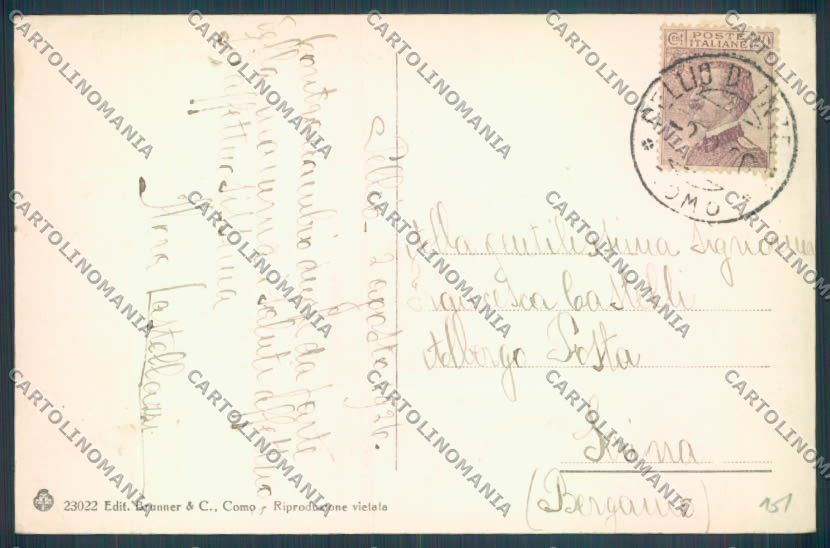 Como Pellio Intelvi cartolina LQ3321 – retro