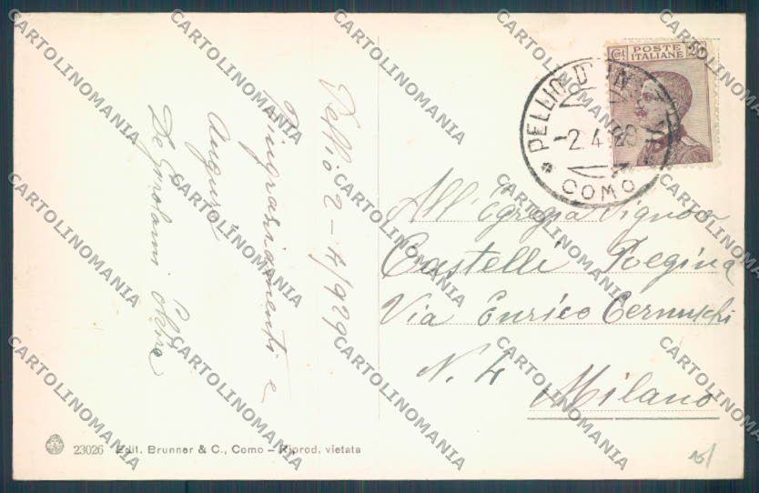 Como Pellio Intelvi cartolina LQ3323 – retro