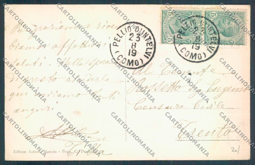 Como Pellio Intelvi cartolina LQ3326 – retro