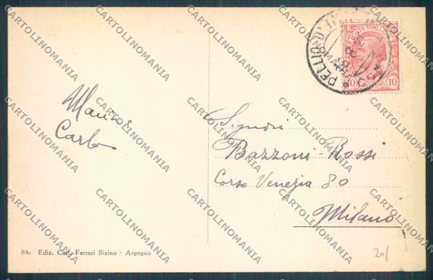 Como Pellio Intelvi cartolina LQ3329 – retro