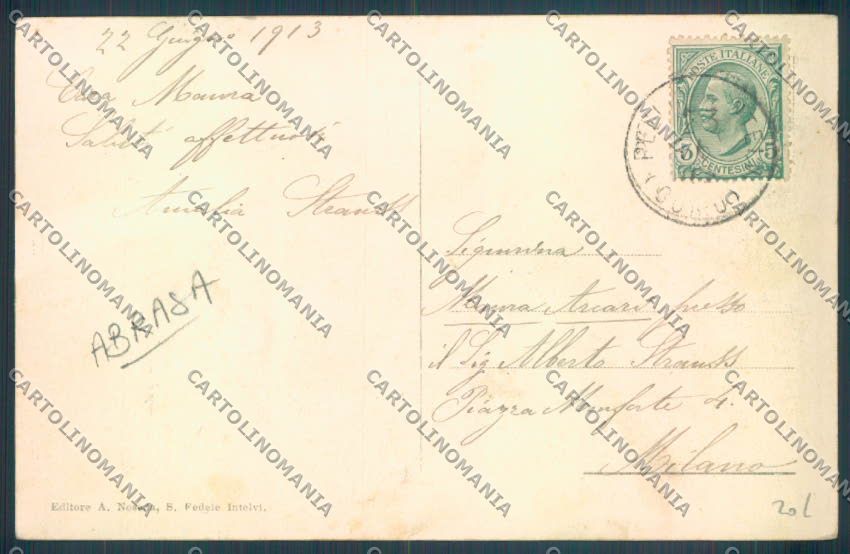 Como Pellio Intelvi ABRASA cartolina LQ3330 – retro