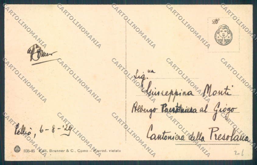 Como Pellio Intelvi cartolina LQ3333 – retro