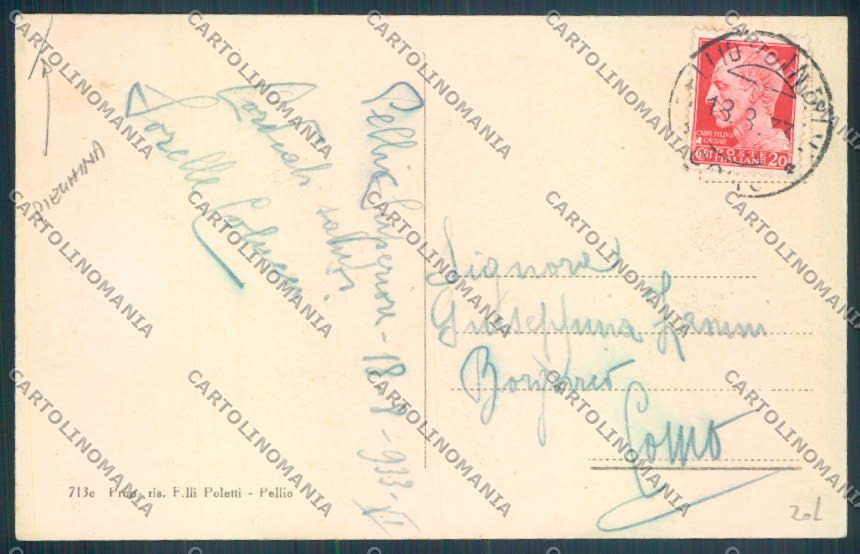Como Pellio Intelvi cartolina LQ3341 – retro