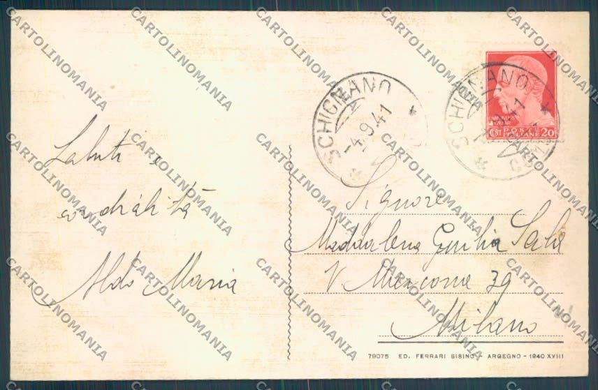 Como Schignano cartolina LQ3365 – retro