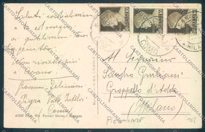 Como Pigra PIEGHINE cartolina LQ3388 – retro