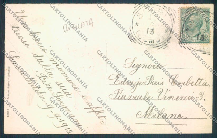 Como Pigra RIFILATA cartolina LQ3390 – retro
